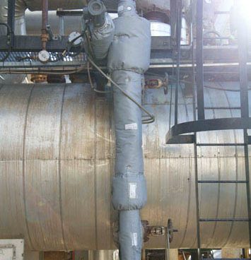 Thermal insulating blankets for high-temperature piping.